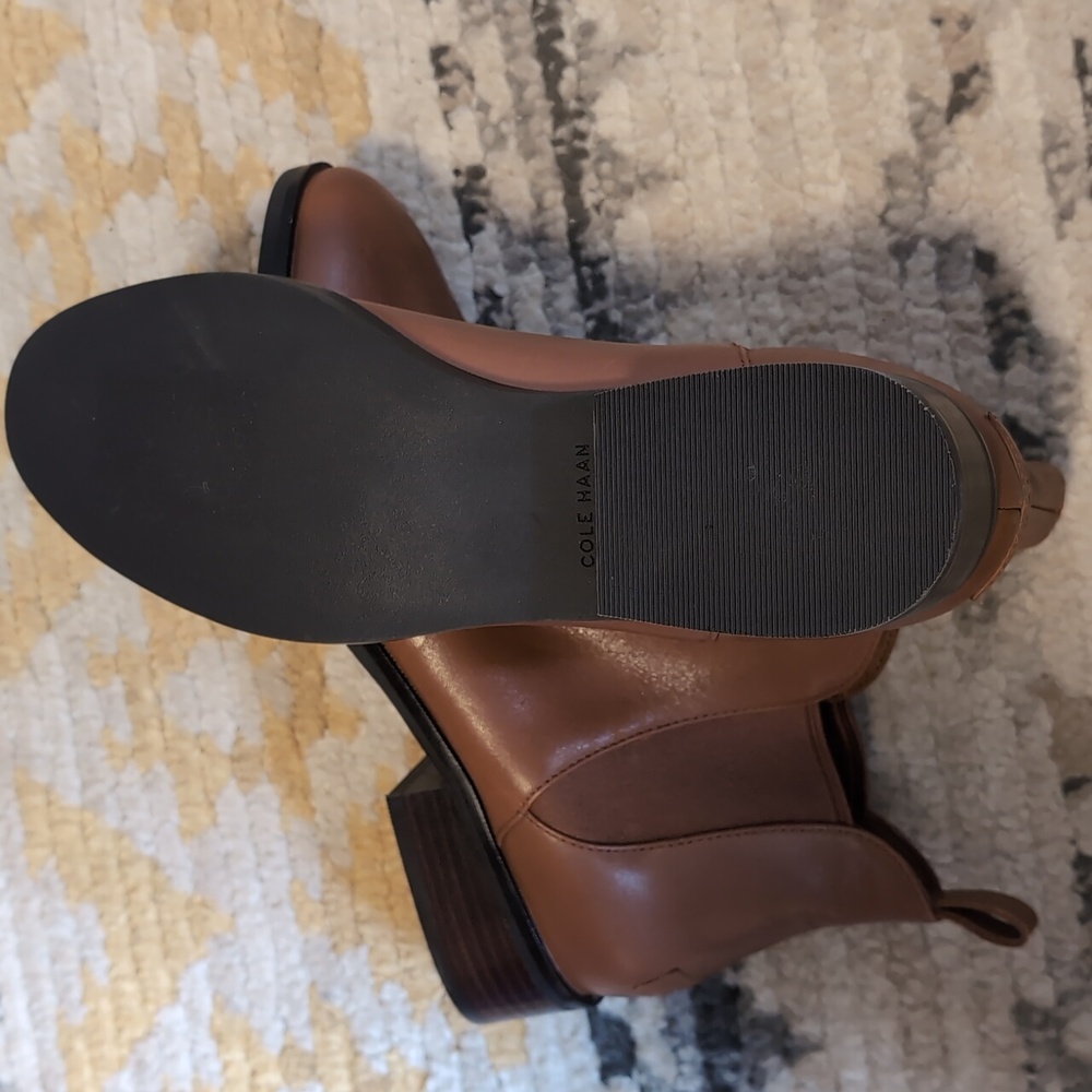 Cole Haan Grand Series Brown Leather Chelsea Ankle Boots Size 8 Minimalist - Picture 3 of 4